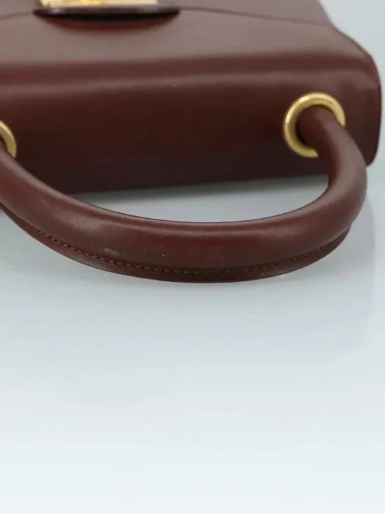 Salvatore Ferragamo Hand Bag Leather Brown Gold Auth mr885 - Picture 8 of 16